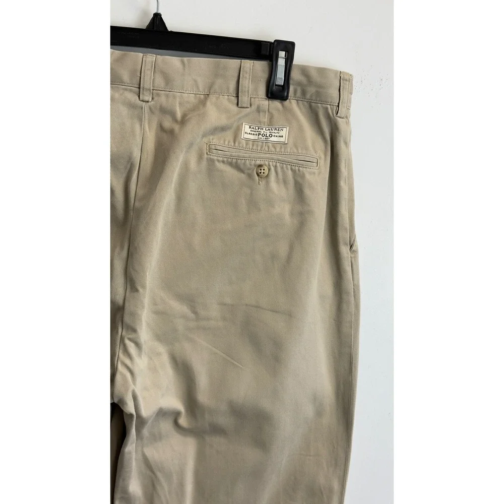 Polo Ralph Lauren Prospect Pant Mens 36X31 Khaki Tan Cotton Chino Straight Leg